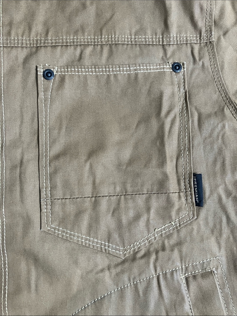 Jeremiah tan canvas jacket blue patterned blanket lining. - Picture 10 of 17